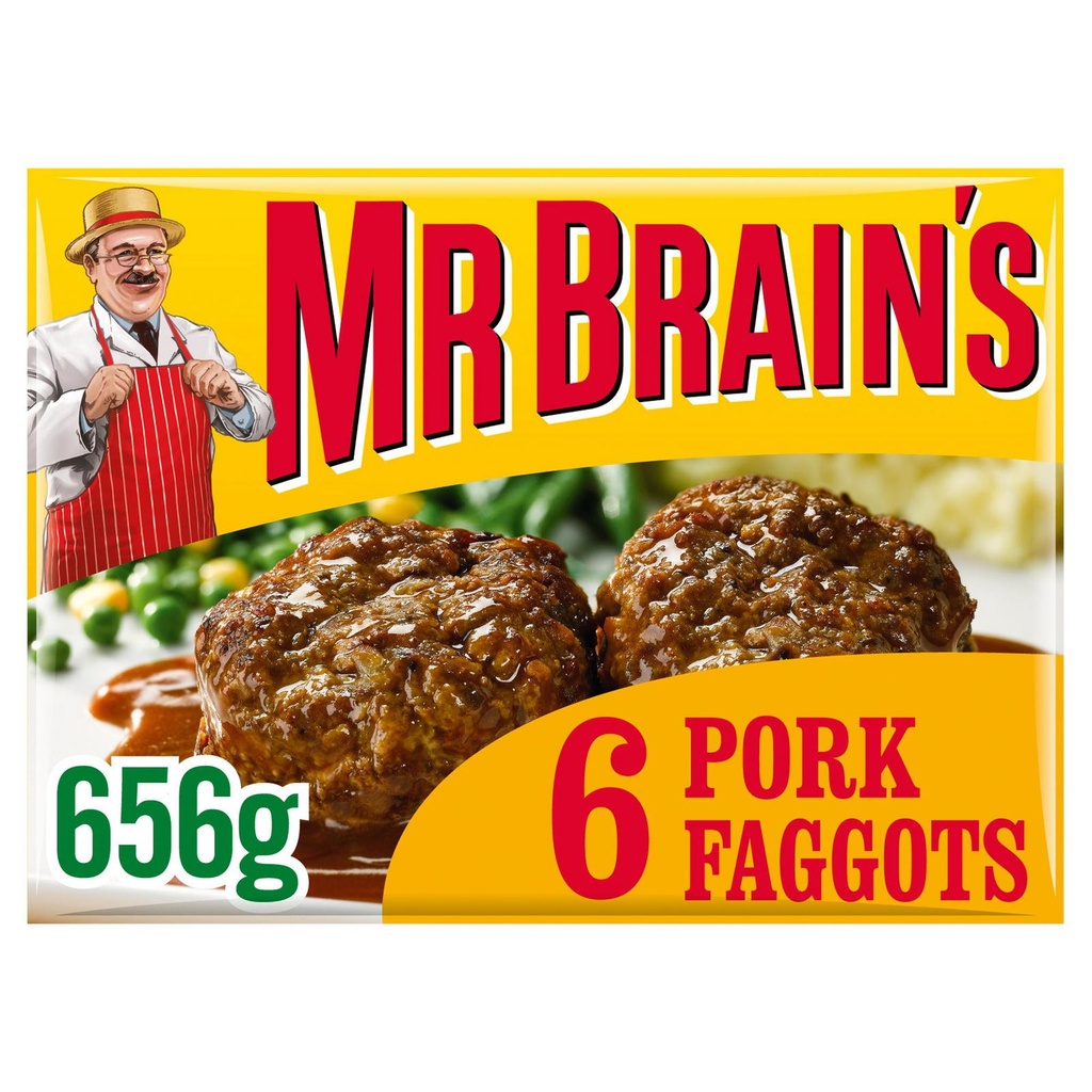 Mr Brains 6 Pork Faggots 656g