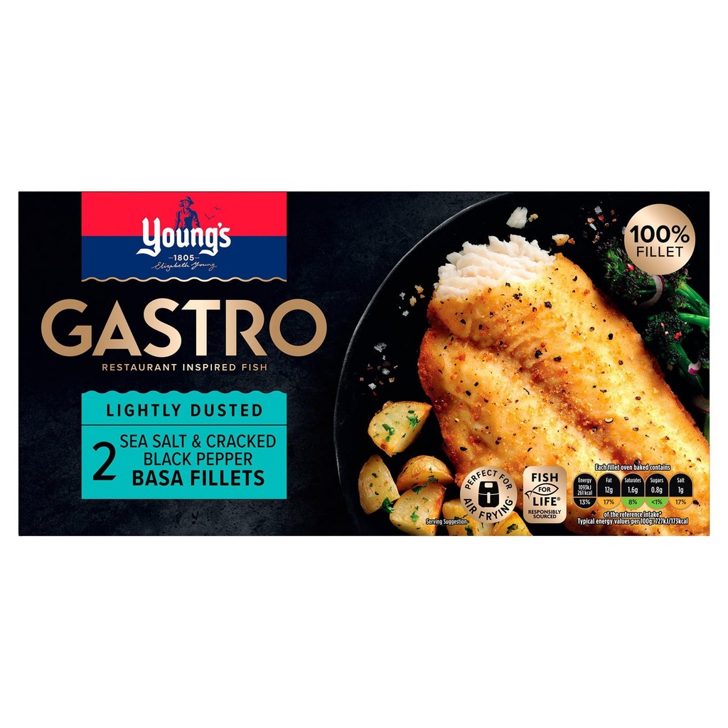 [09215] Youngs Gastro 2 Sea Salt & Black Pepper 310g