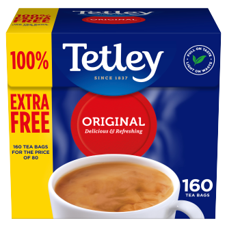 [180238] Tetley Tea Bags 160's (80+80 Free)