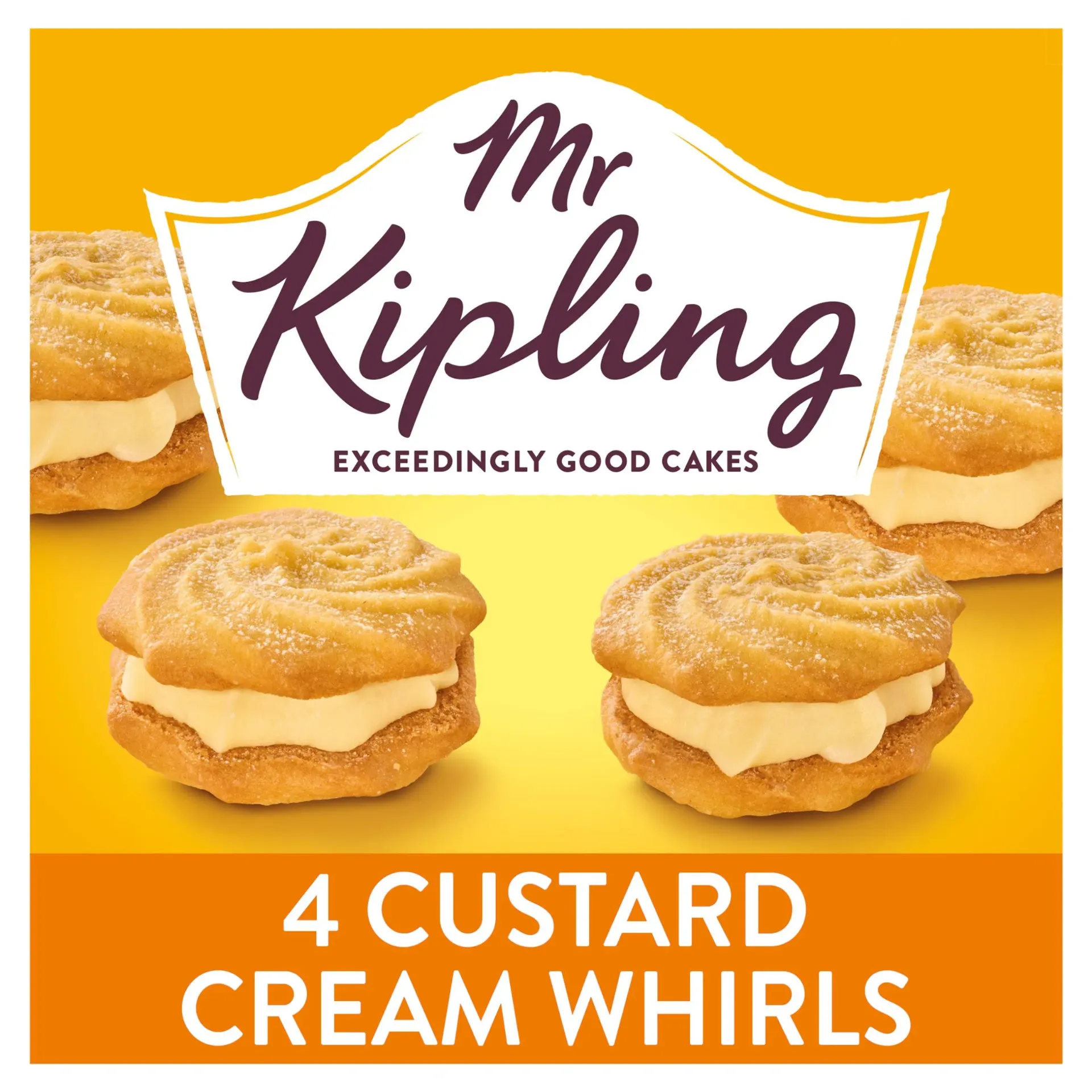 Mr Kipling Custard Cream Viennese Whirls 4 Pack