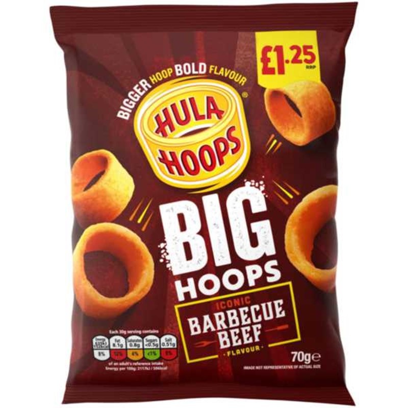 [45702] KP Big Hula Hoops BBQ Beef 70g