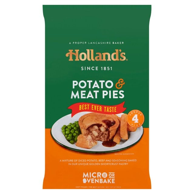 [109473792] Hollands 4 Potato & Meat Pies