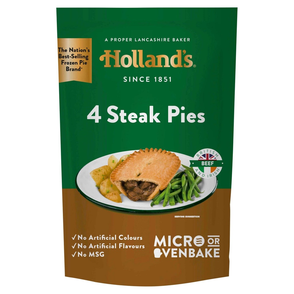 Hollands 4 Steak Pies