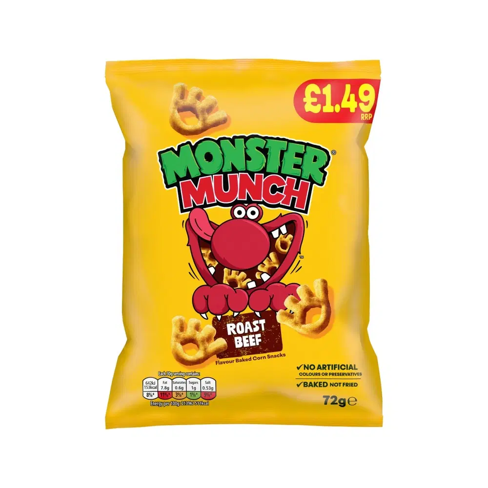 Walkers Monster Munch Roast Beef 72g