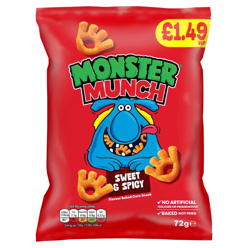 [49550] Walkers Monster Munch Sweet & Spicy 72g