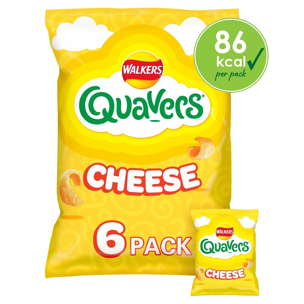 [49445] Walkers Quavers Cheese 6pk