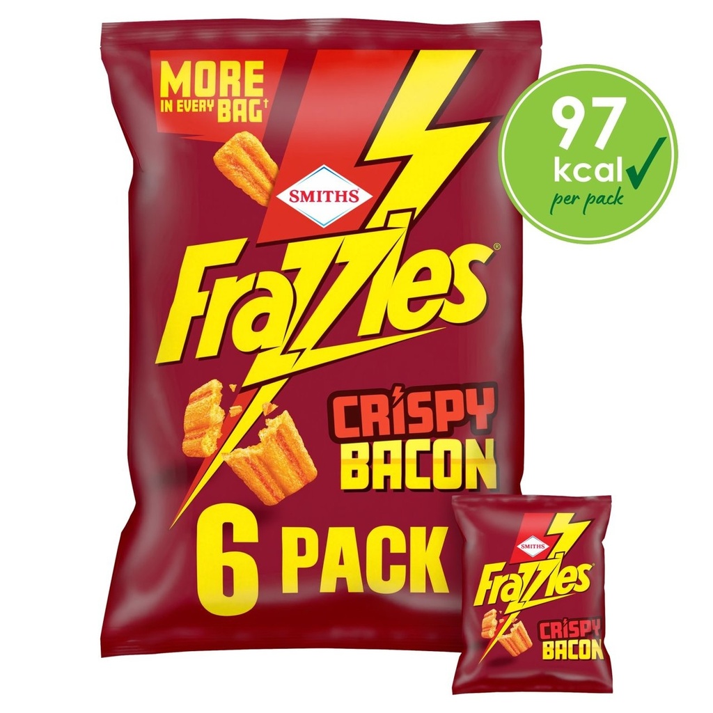 Smiths Frazzles Crispy Bacon Snacks 6pk