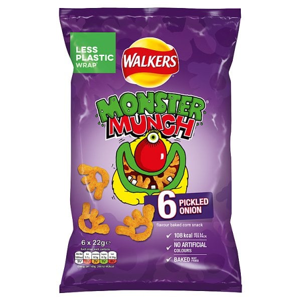 Walkers Monster Munch Pickled Onion 6pk