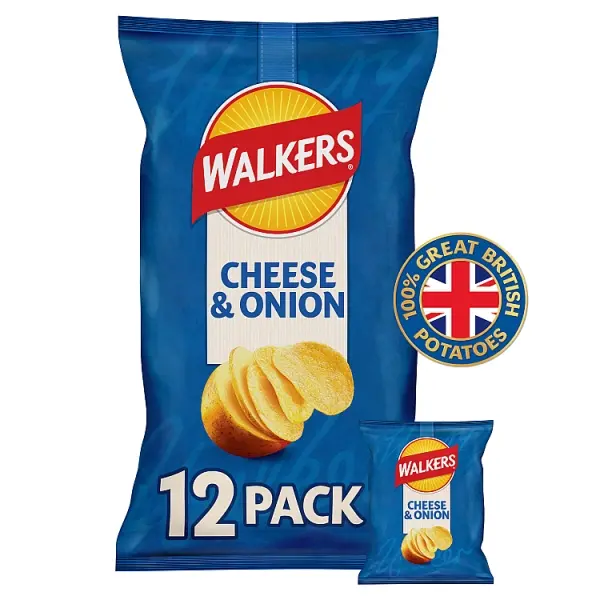 [113466] Walkers Cheese & Onion 12pk