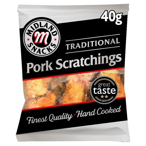 [114094] Midland Snacks Pork Scratchings 40g