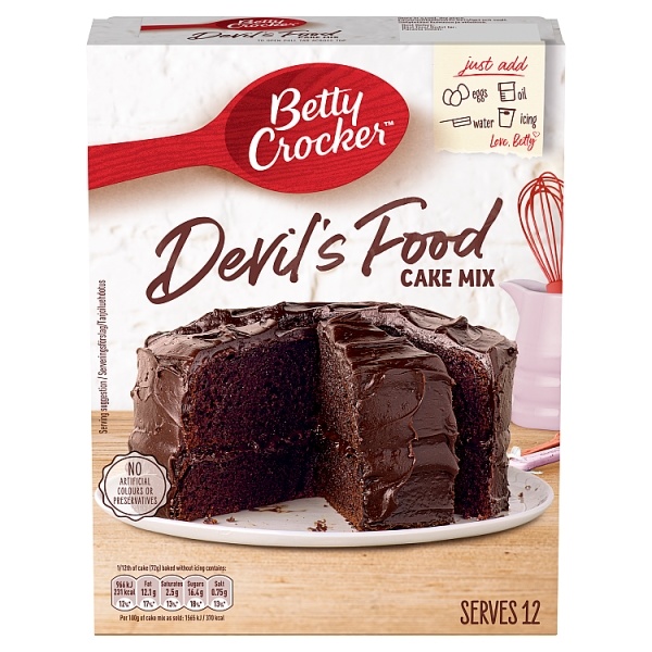 Betty Crocker Devils Food Chocolate Cake Mix 425g