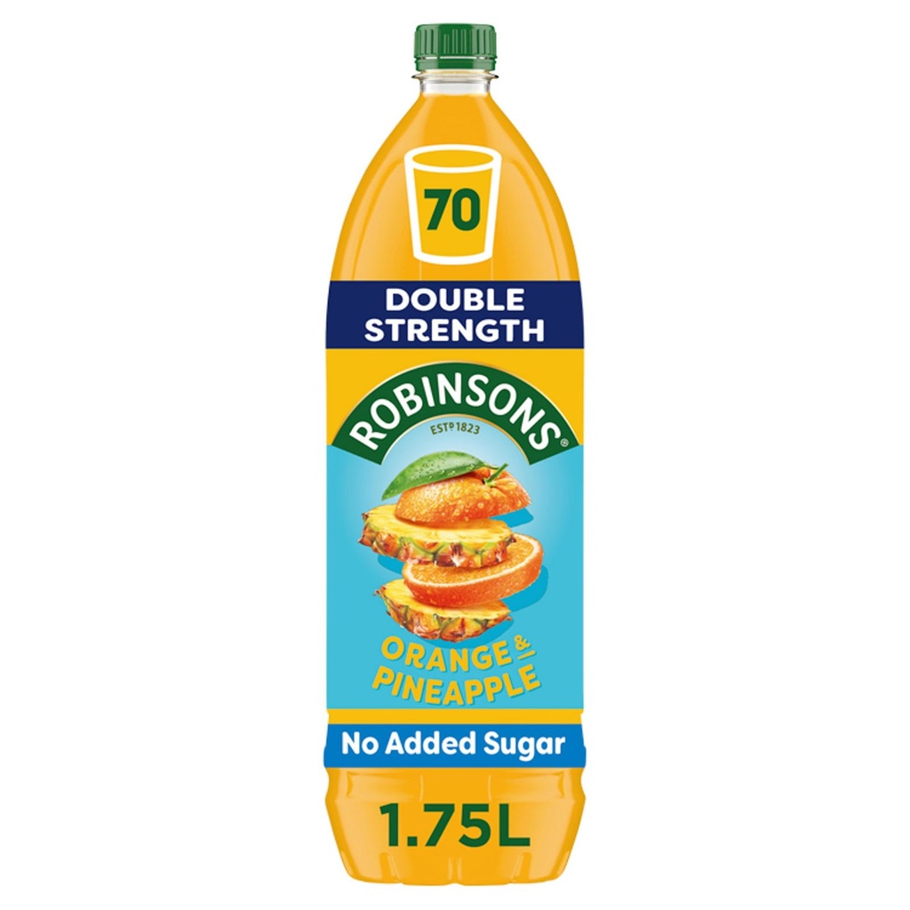 [71412] Robinsons Double Strength Orange & Pineapple - No Added Sugar 1.75L