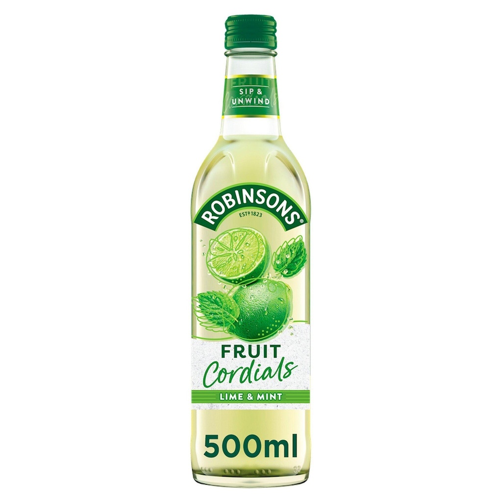 [109746210] Robinsons Crushed Lime & Mint Fruit Cordial 500ml