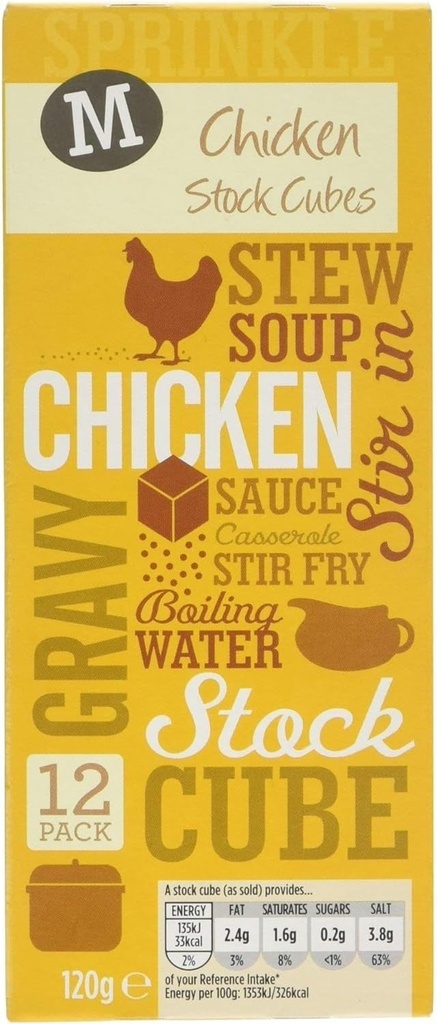 Morrisons 12 Chicken Stock Cubes 120g