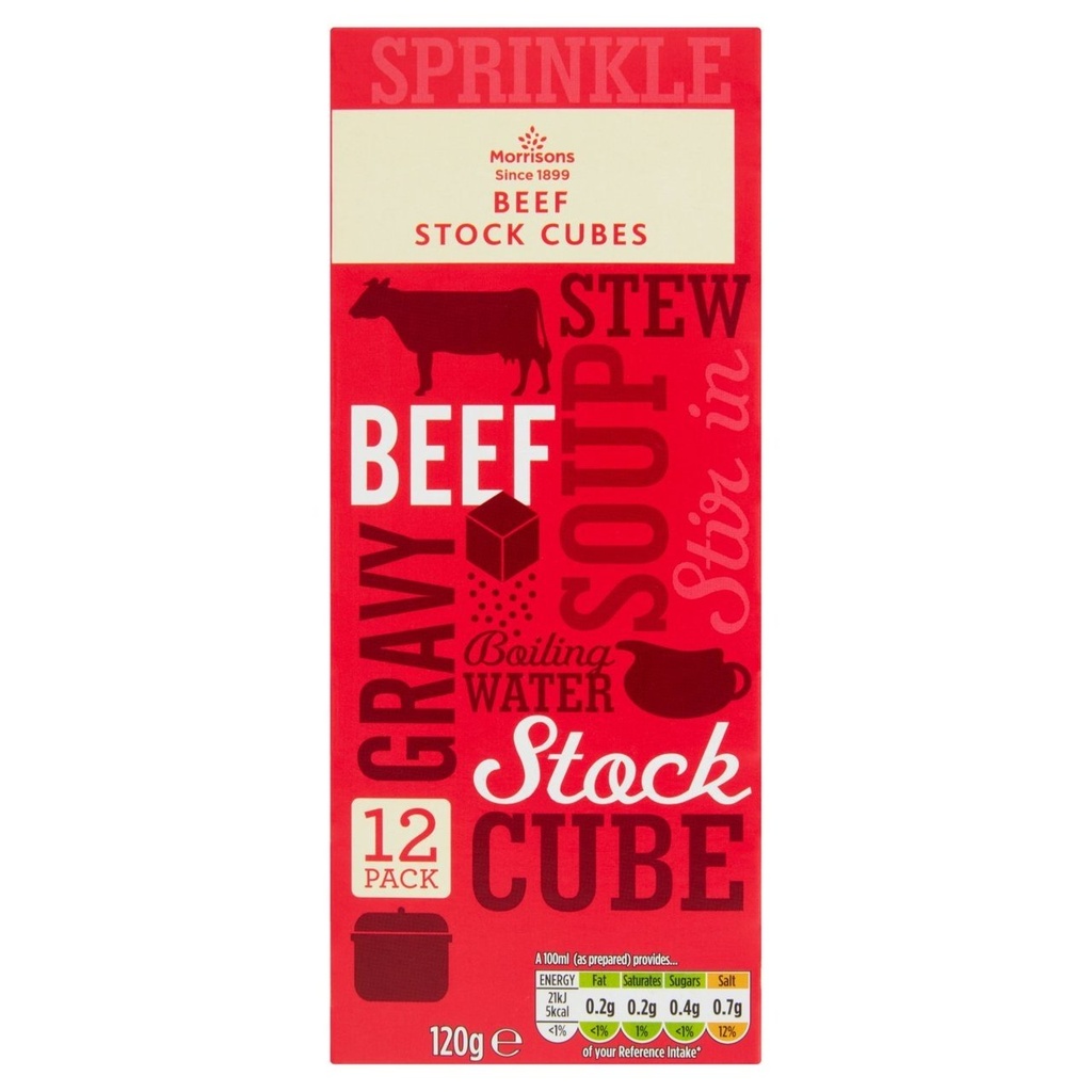 Morrisons 12 Beef Stock Cubes 120g