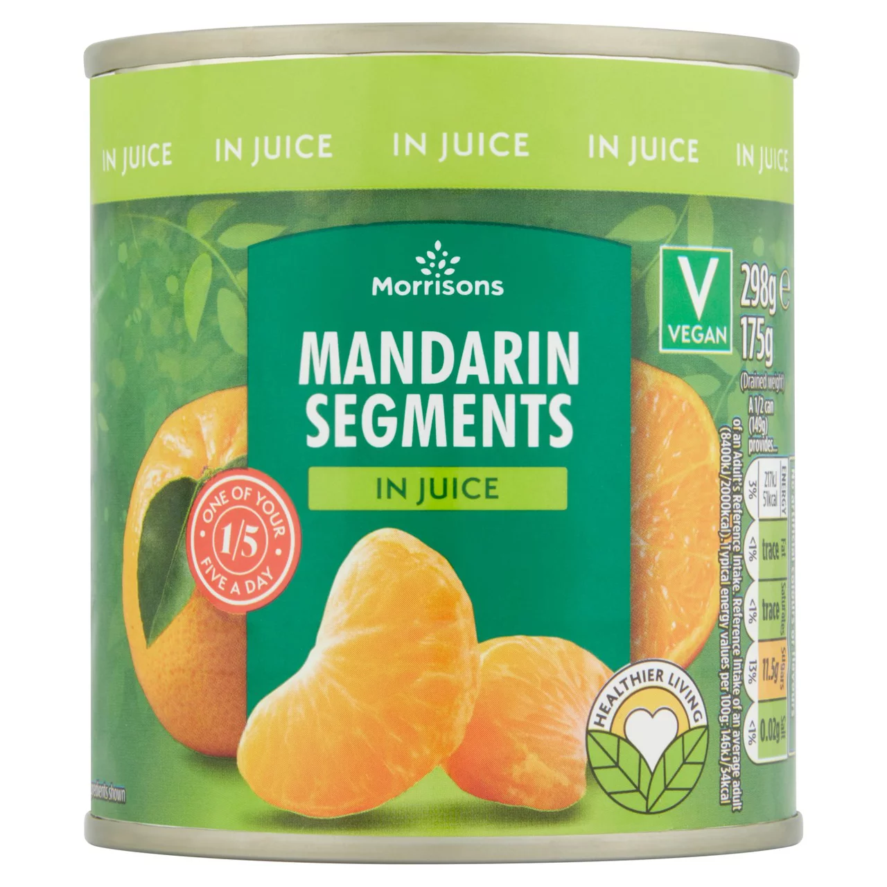 [106225662] Morrisons Mandarins in Juice 298g