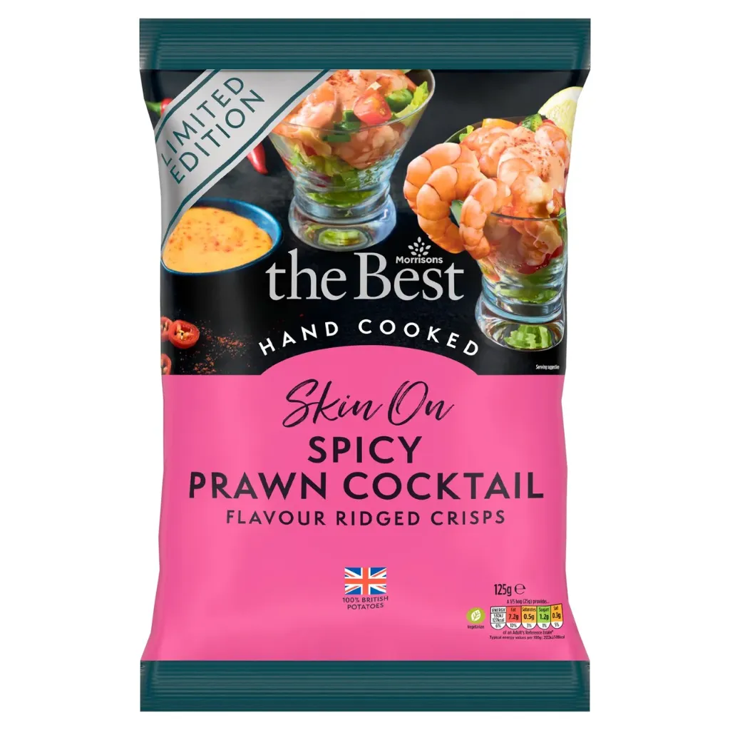 Morrisons The Best Spicy Prawn Cocktail Ridged Crisps 125g