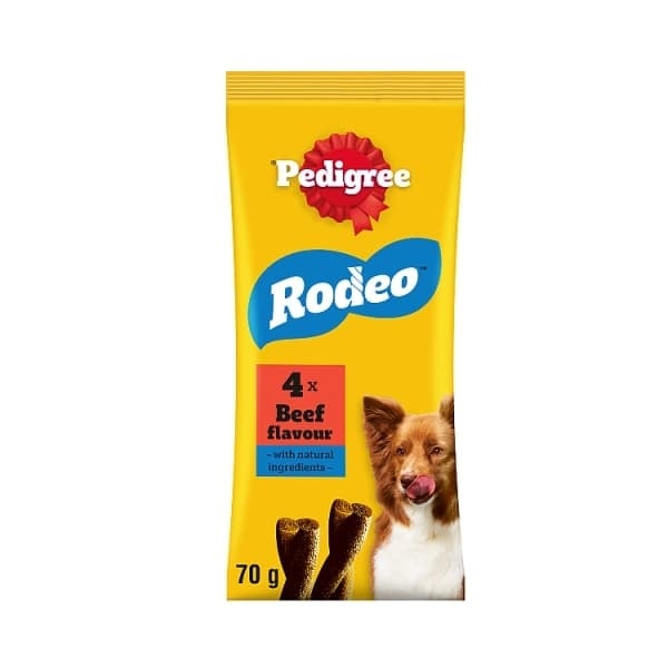 [118640] Pedigree Rodeo Beef 4 Treats 70g