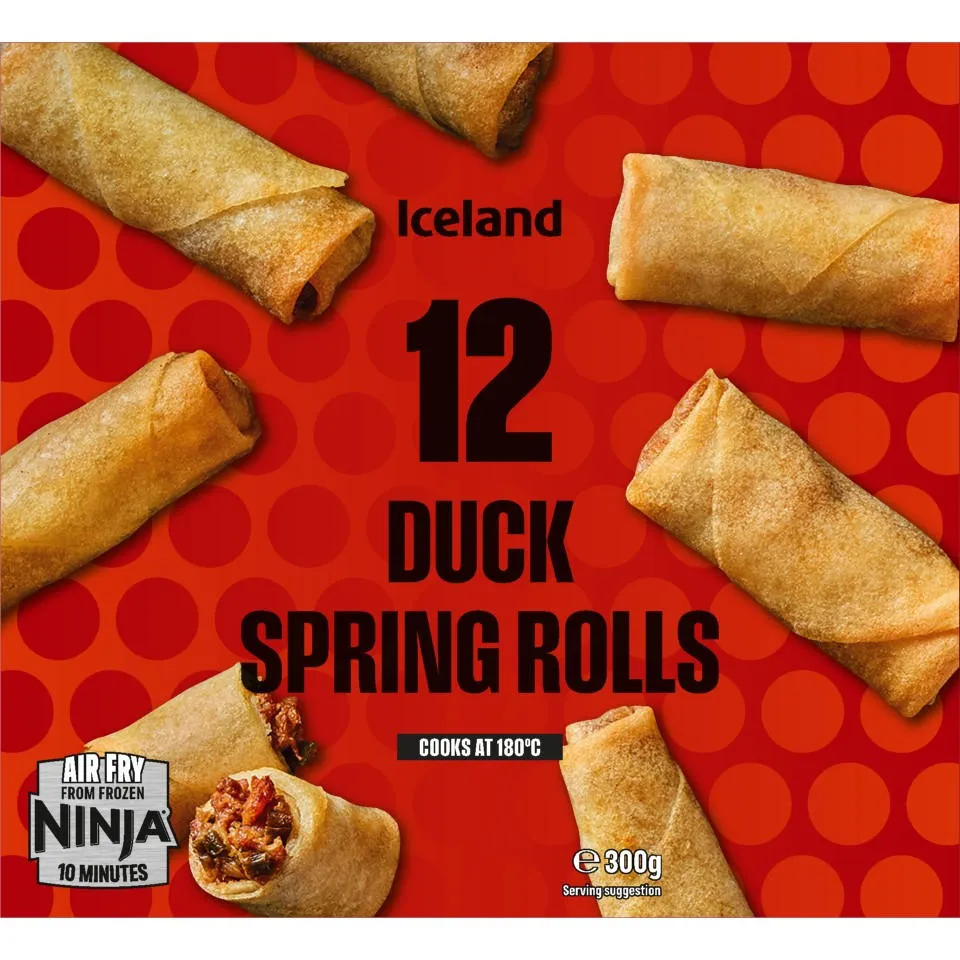[54316] Iceland 12 Duck Spring Rolls 270g