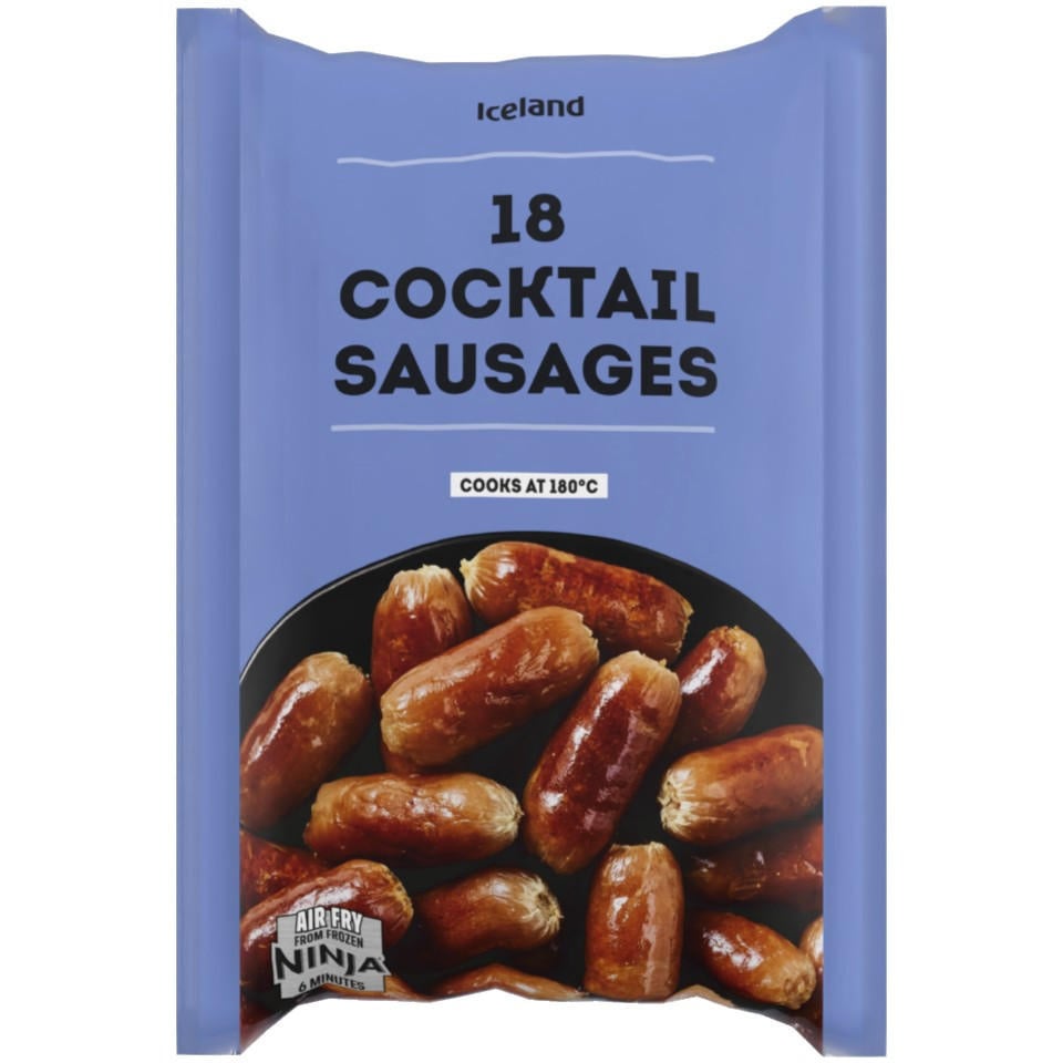 [41019] Iceland 18 Pork Cocktail Sausages 216g