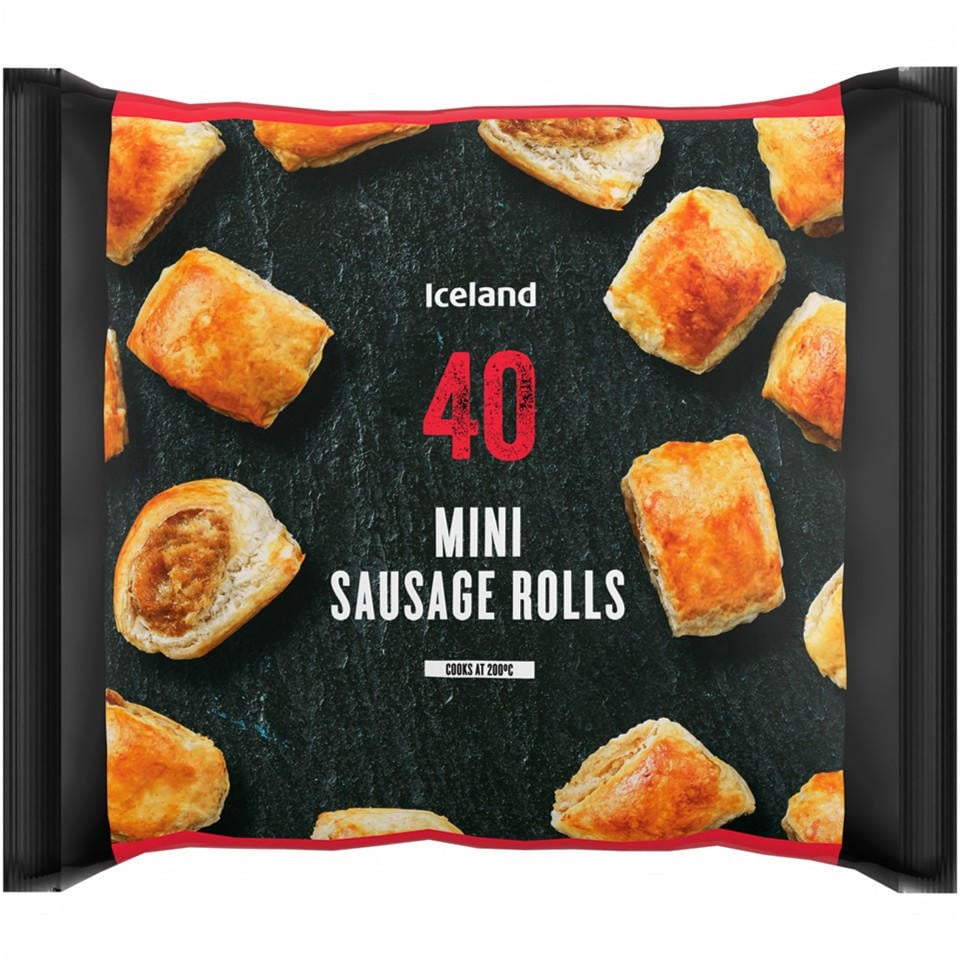 [43016] Iceland 40 Mini Cocktail Sausage Rolls 720g