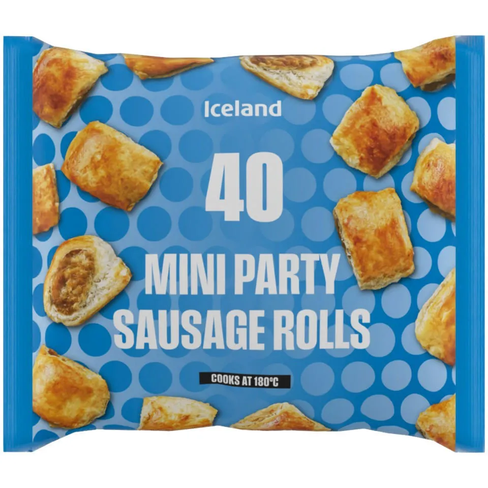[54307] Iceland 40 Mini Cocktail Sausage Rolls 720g