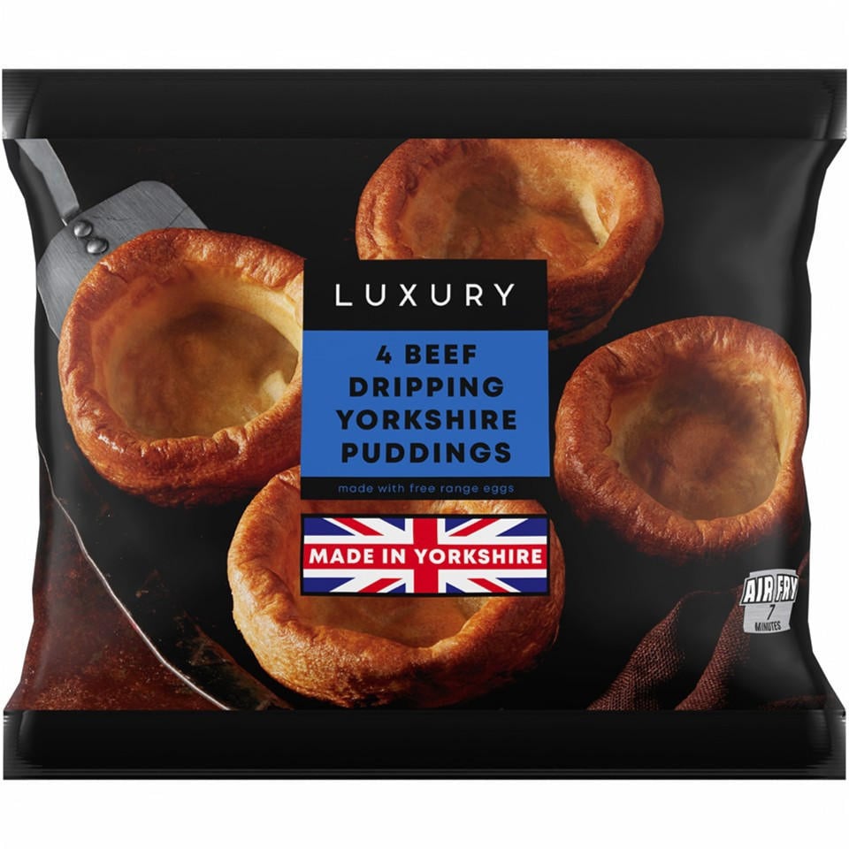 [70108] Iceland Luxury 4 Beef Dripping Yorkshire Puddings 160g