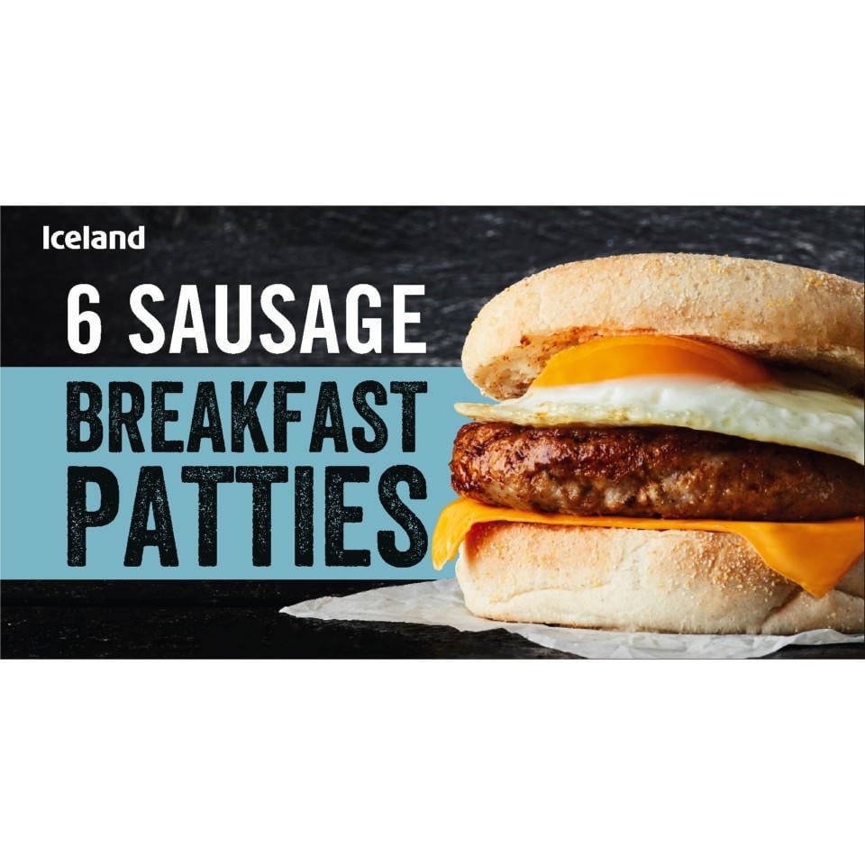 [71655] Iceland 6 Sausage Breakfast Patties 342g