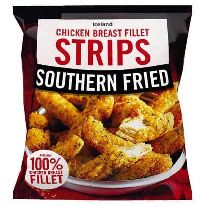 Iceland Southern Fried Chicken Breast Fillet Strips 500g