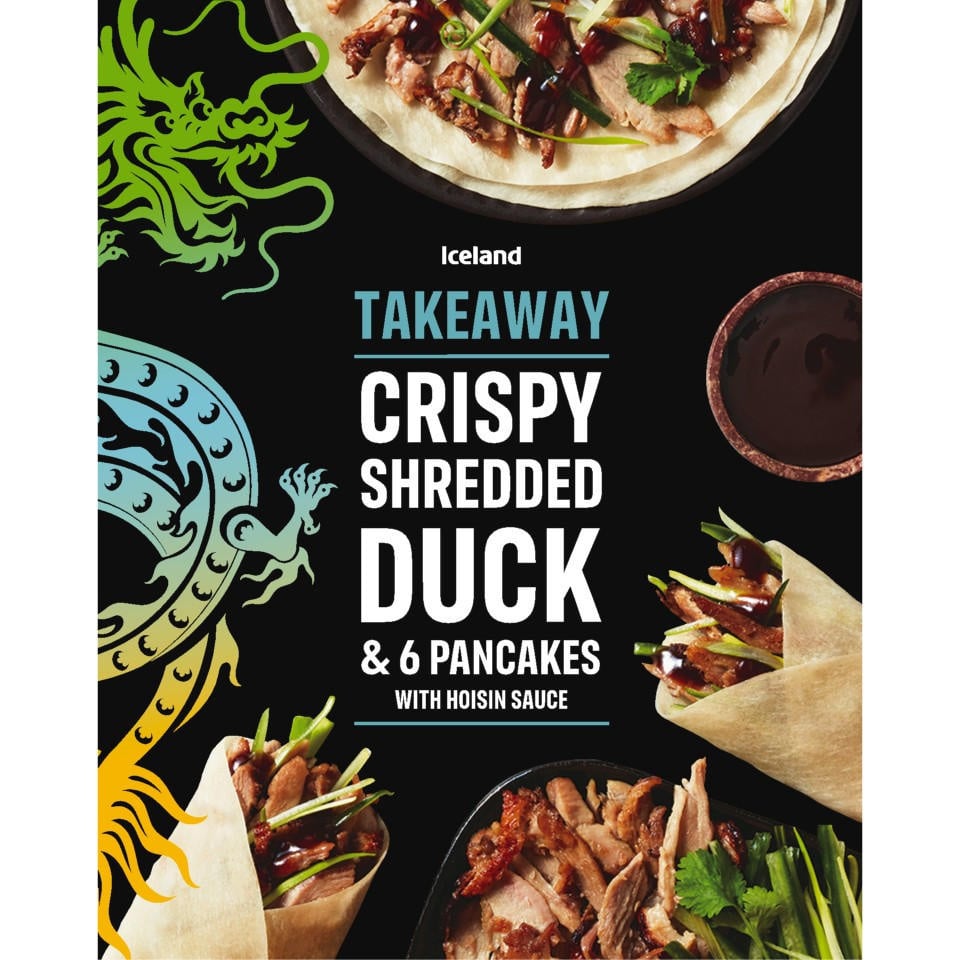 [95076] Iceland Take Away Crispy Shredded Duck & 6 Pancakes 230g