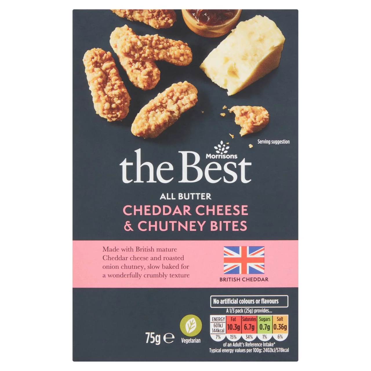 [111256113] Morrisons The Best All Butter Cheese & Chutney Biscuits 75g