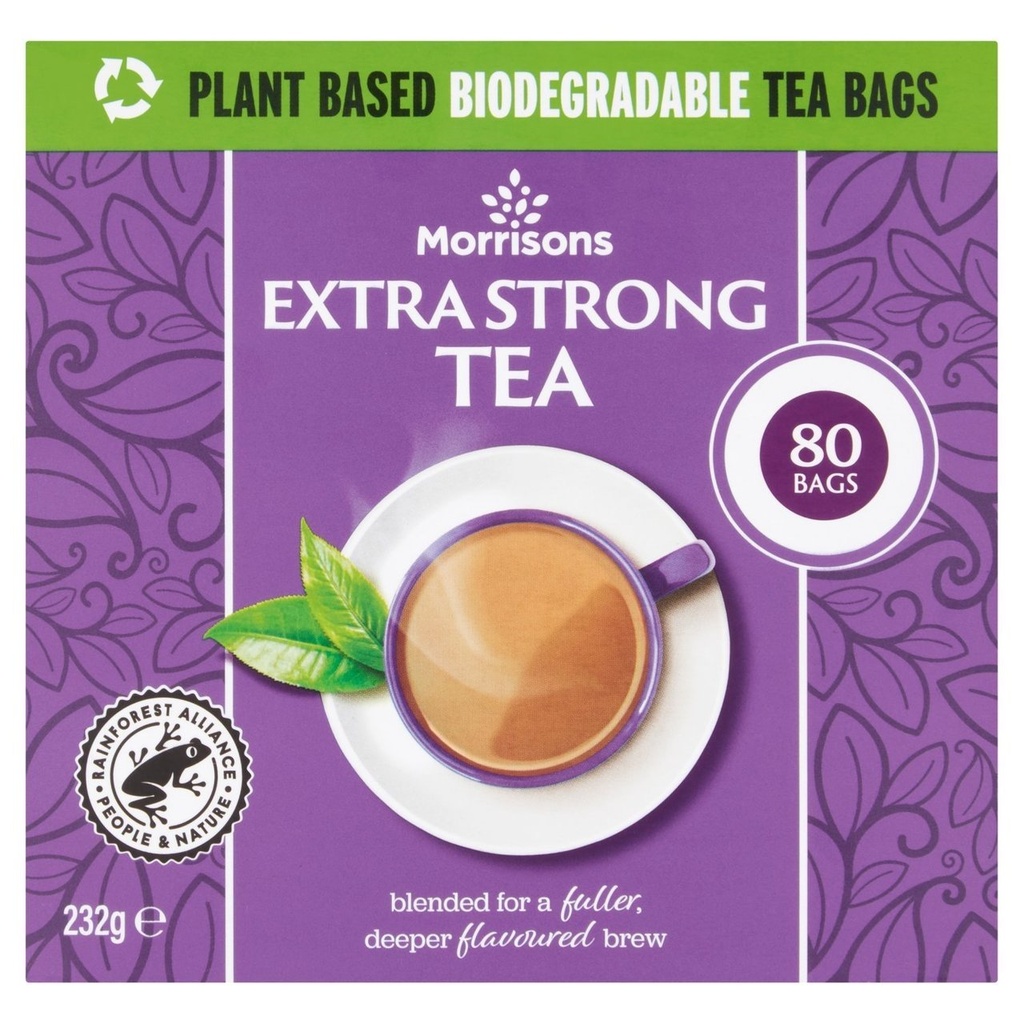 Morrisons Extra Strong 80 Tea Bags 232g