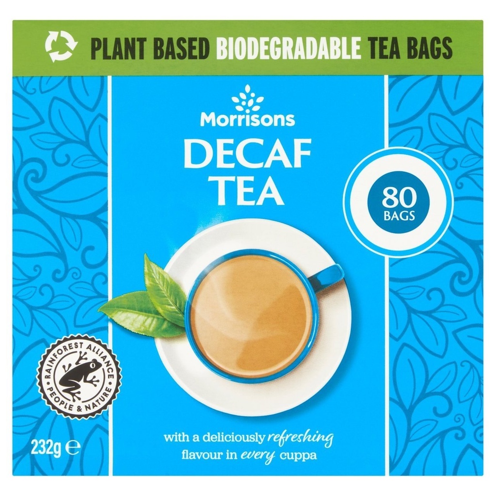 [111815085] Morrisons Decaff 80 Tea Bags 232g
