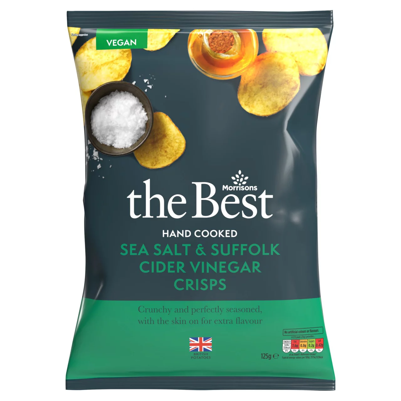 [112388345] Morrisons The Best Sea Salt & Vinegar Crisps 125g