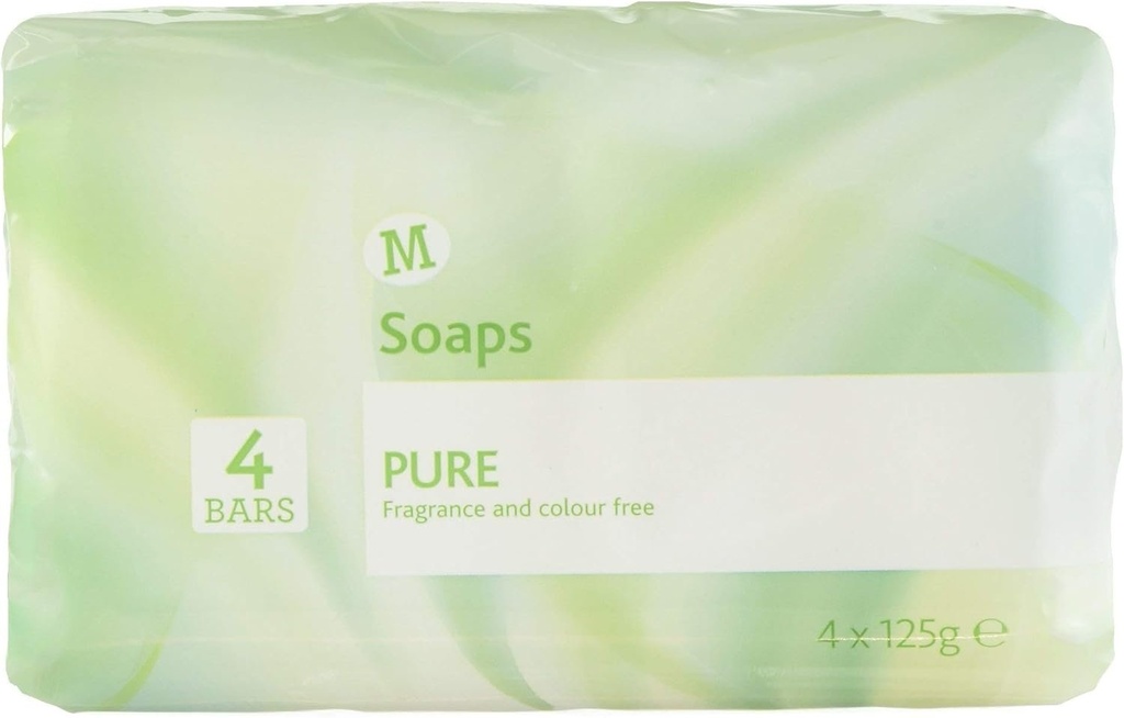[113706376] Morrisons Pure Soap Bars 4 x 125g