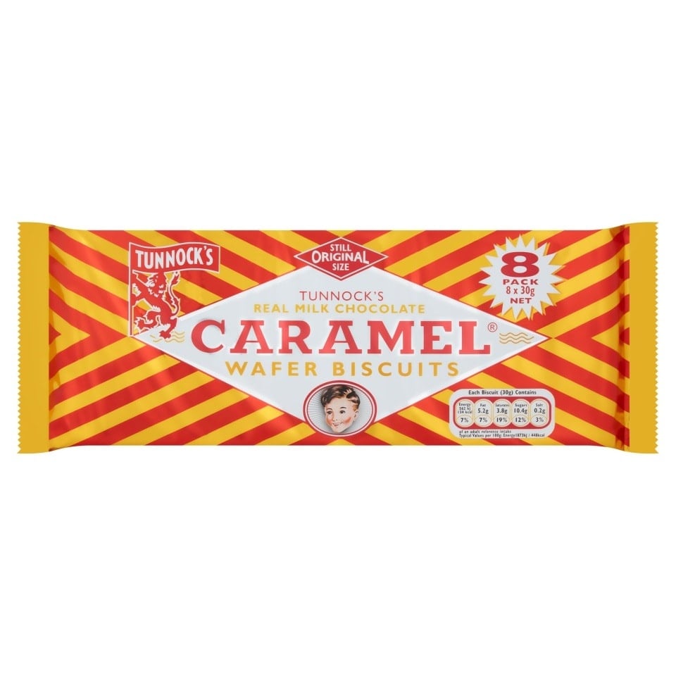 [58202] Tunnocks Caramel Milk Chocolate Wafers 8pk