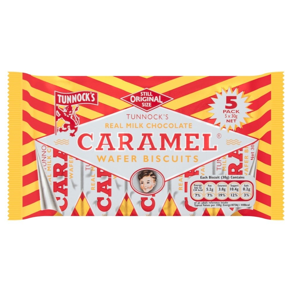 [5811] Tunnocks Caramel Milk Chocolate Wafers 5pk