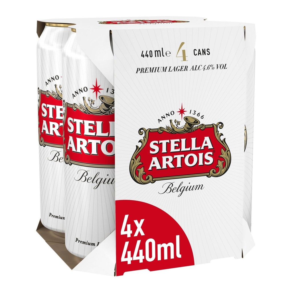 [126475] Stella Artois Premium Lager 4x440ml