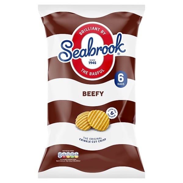 [991591] Seabrook Beefy Crisps 6x25g