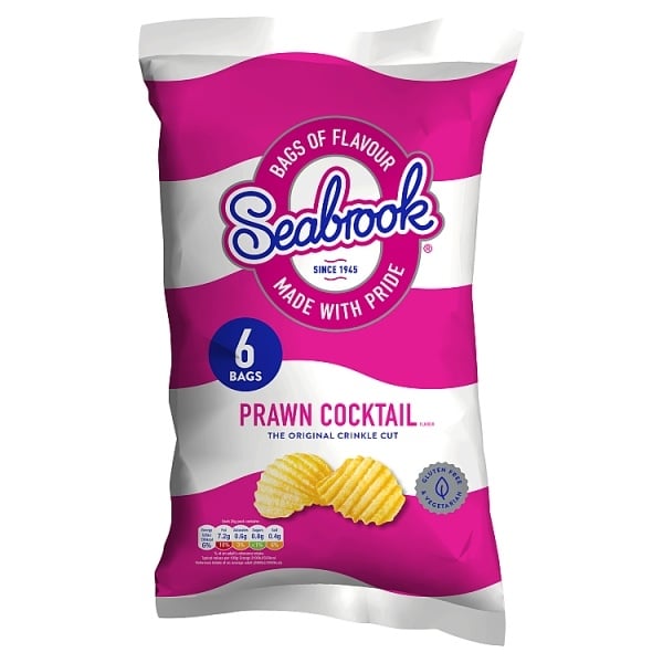 [991592] Seabrook Prawn Cocktail Crisps 6x25g