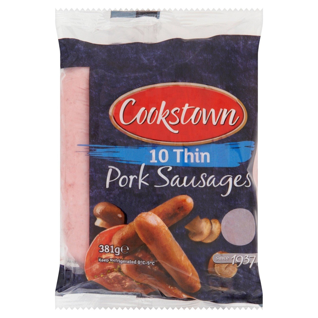 [677637] Cookstown 10 Thin Pork Sausages 381g