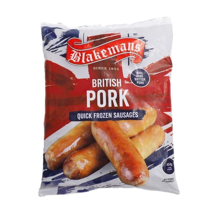 [911] Blakemans 8 Pork Sausages 454g