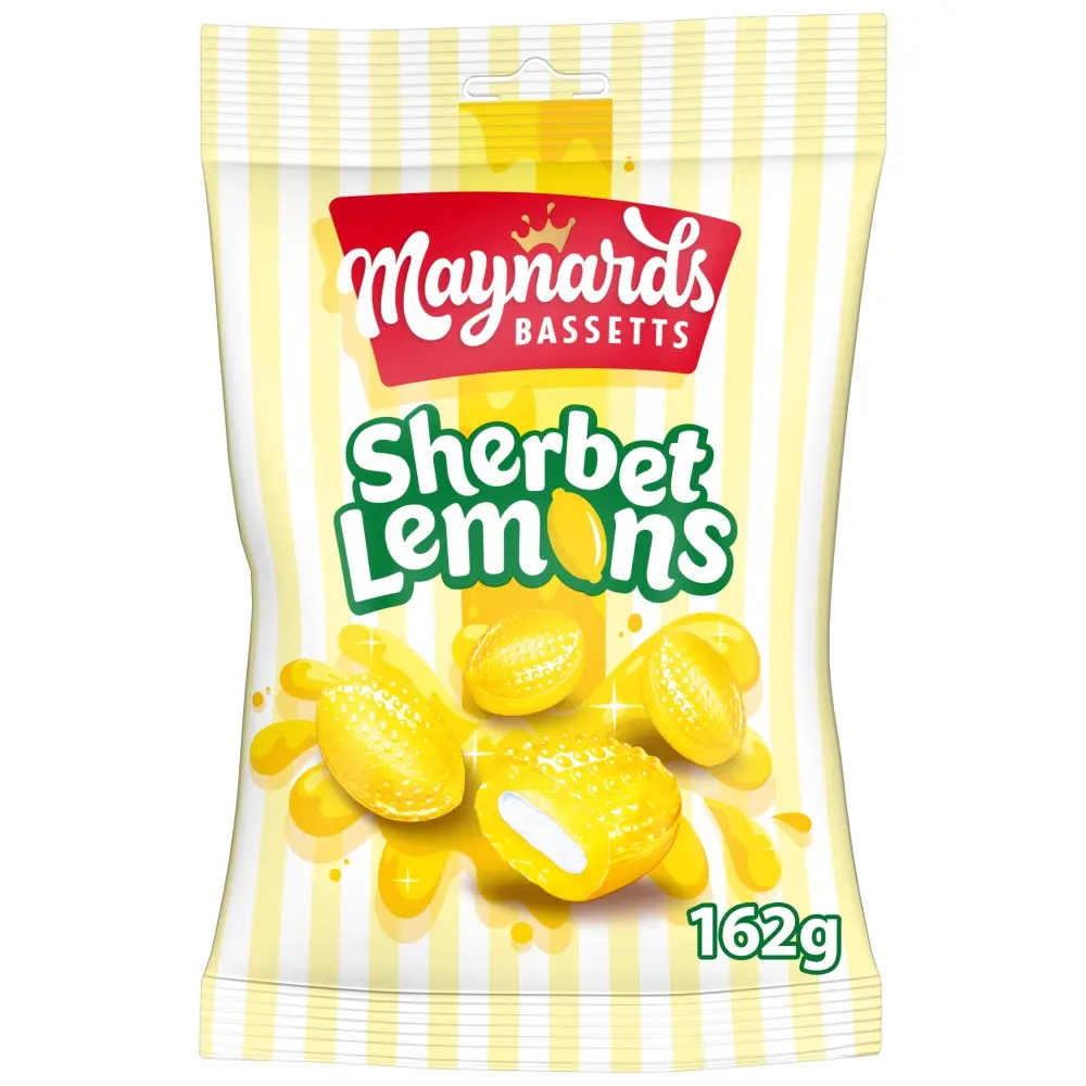 Maynards Bassetts Sherbet Lemons Sweets Bag 162g