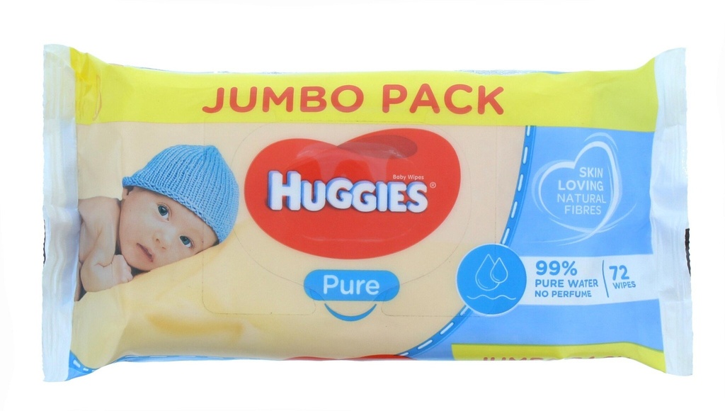 [184087] Huggies Pure Wipes 72's