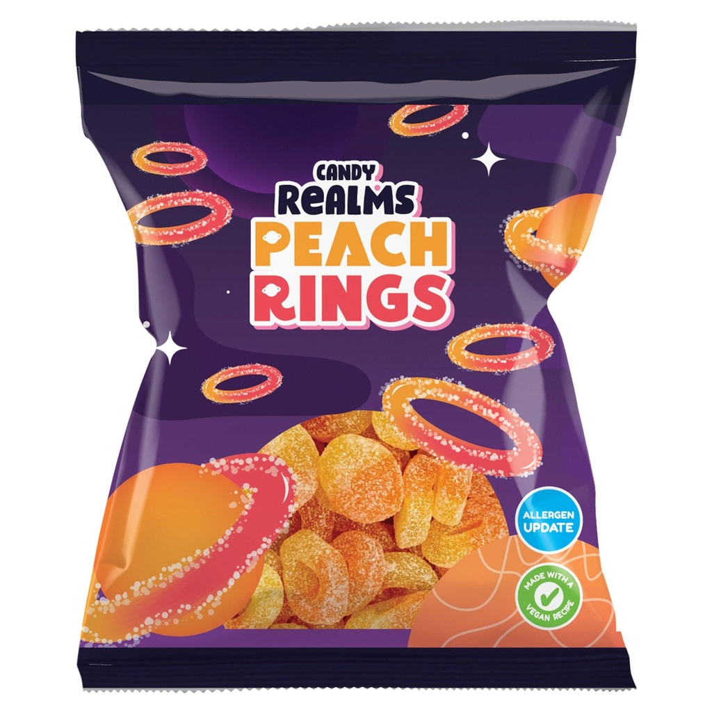 Candy Realms Peach Rings 190g