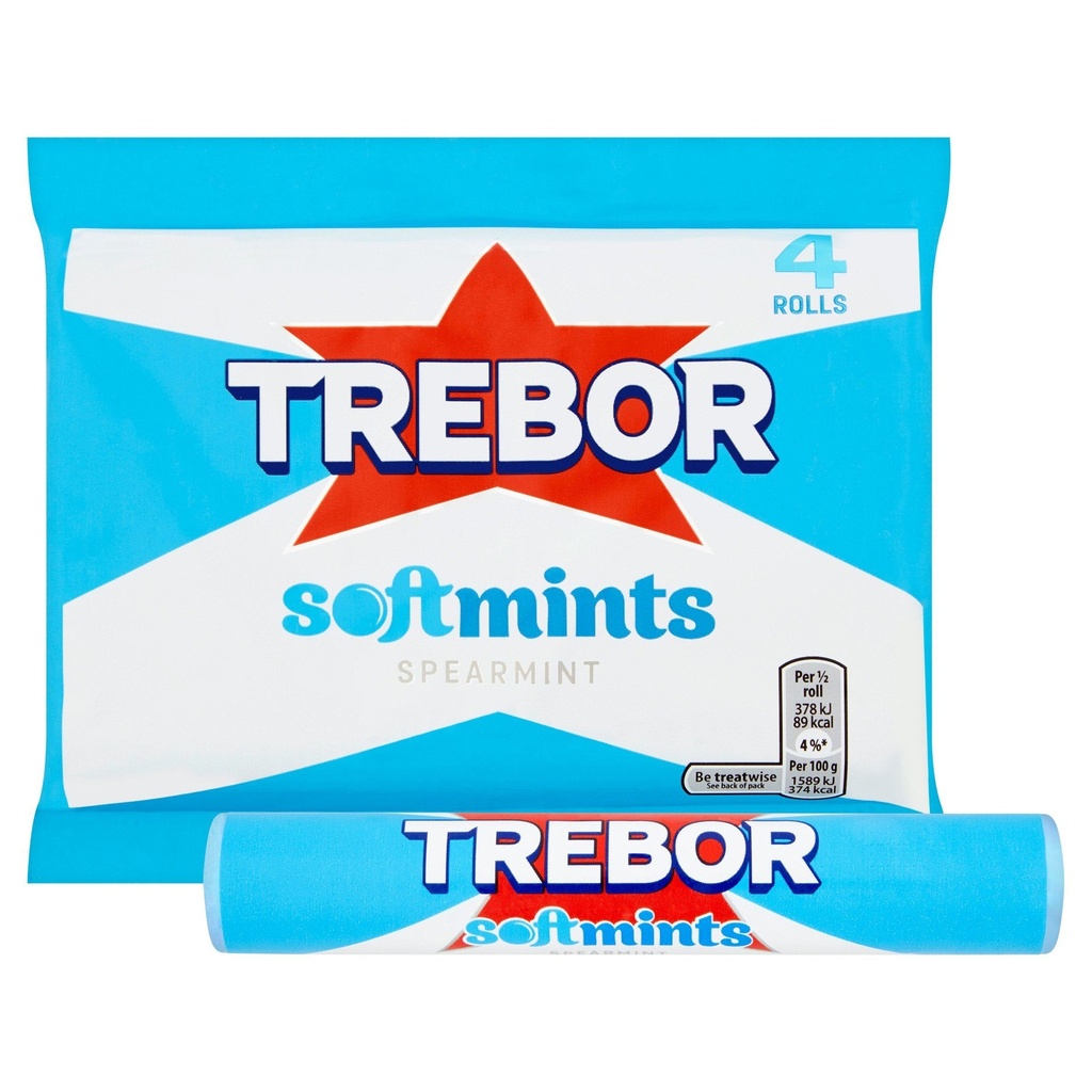 [1611] Trebor Softmints Spearmint 4pk