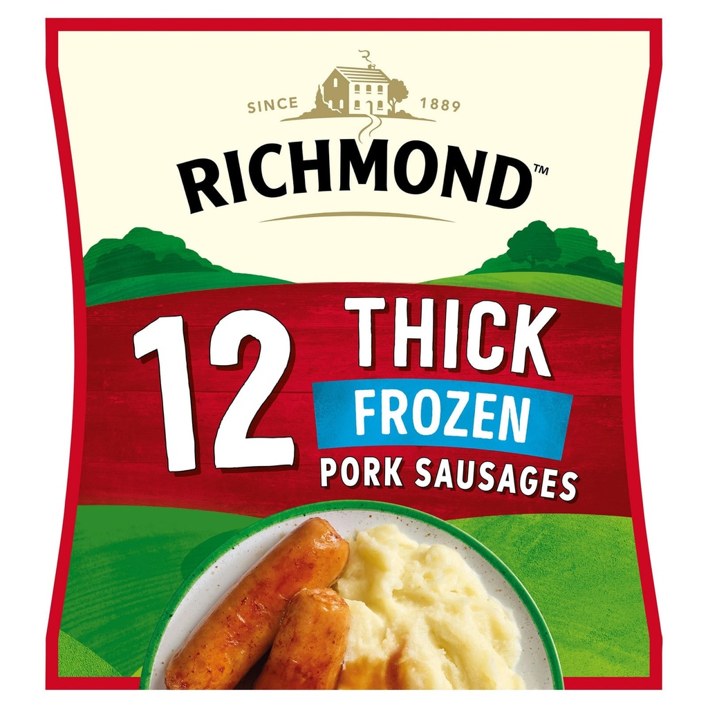 [105434] Richmond 12 Thick Frozen Sausages 602g