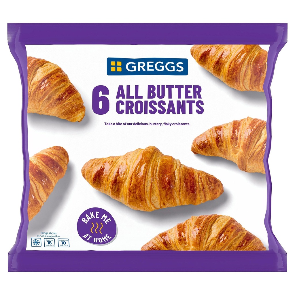 [40136] Greggs 6 All Butter Croissants 330g