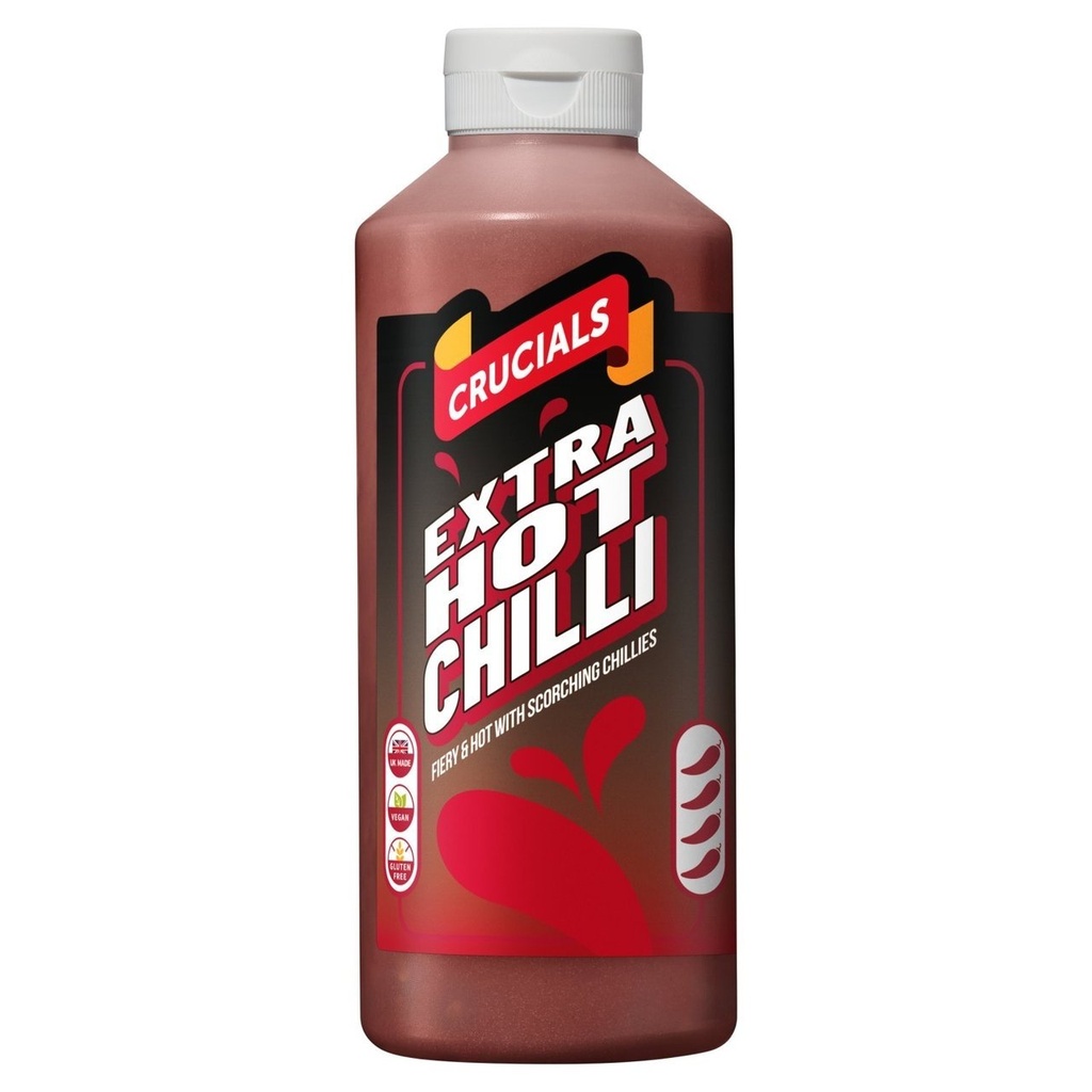 [03CRUC01] Crucials Extra Hot Chilli Squeezy Sauce 500ml