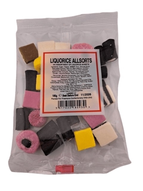 Value Sweets Liquorice Allsorts 180g